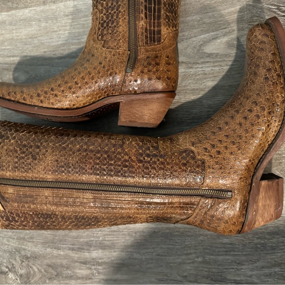 Reba by Justin Boots Brown Leather McAlester Western Boot size 8.5 B - Picture 3 of 6